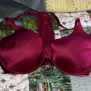Victoria's Secret Deep Red Lace Bra